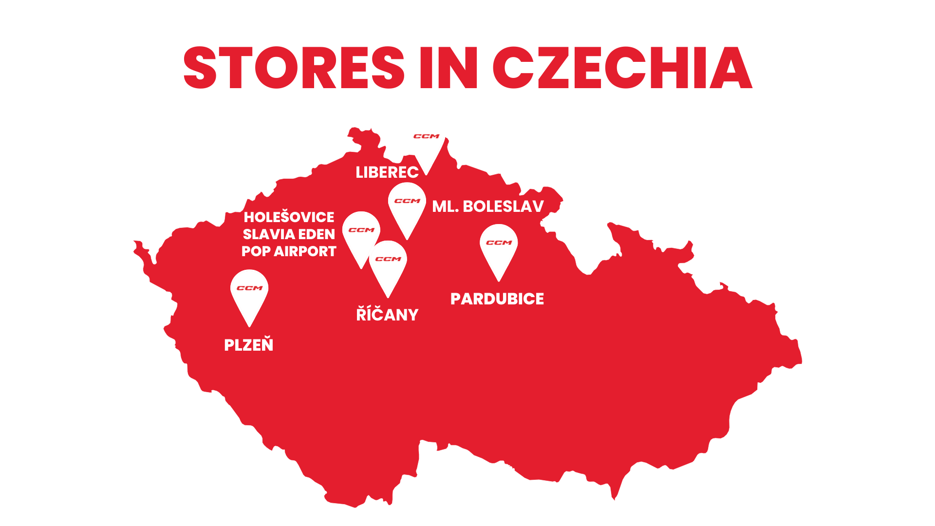 Czech store locations map